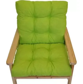 Podsedák Polstr na křeslo s nízkým opěradlem - světle zelený melír - SLEVA 3% s kodem radost25