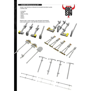 Plastikový model Eduard 1/35 WWII German tool set