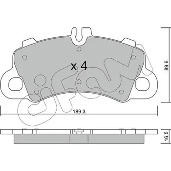 Brzdová destička Sada brzdových destiček, kotoučová brzda CIFAM 822-1259-0