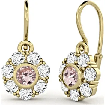 Šperk Couple, Dětské náušnice Pomněnka, žluté zlato se zirkony, 585-66-3-0212.0Z00.0.00.108.14