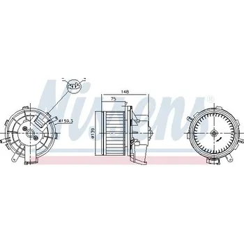 Ventilátor topení a klimatizace vnitřní ventilátor NISSENS 87622