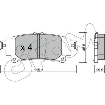 Brzdový systém Sada brzdových destiček, kotoučová brzda CIFAM 822-977-0