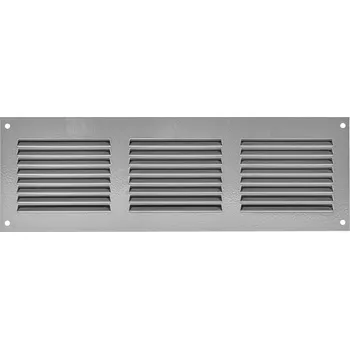 Ventishop KVMs 300x100 kovová hranatá větrací mřížka se síťkou, šedá