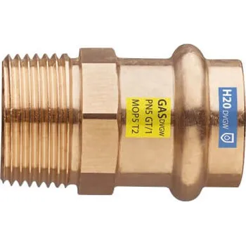 Vodovodní potrubí FRABOPRESS Cu přechod 15x3/8" vnější 8243