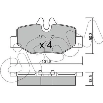 Auto-moto Sada brzdových destiček, kotoučová brzda CIFAM 822-576-0
