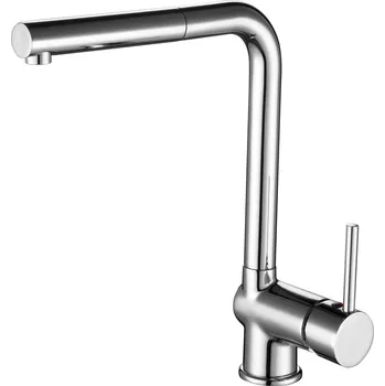 Vodovodní baterie Dřezová stojánková baterie GB 73120 CR s vertikálním otočným ramínkem a výsuvnou sprškou, chrom