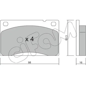 Auto-moto Sada brzdových destiček, kotoučová brzda CIFAM 822-006-0