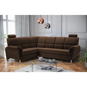 Obývací stěna Sedací souprava L Nadia Velva 4 - hnědá