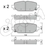 Sada brzdových destiček, kotoučová brzda CIFAM 822-1210-0