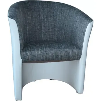 Křeslo Křeslo CUBA - šedá/bílá - SLEVA 3% s kodem radost25