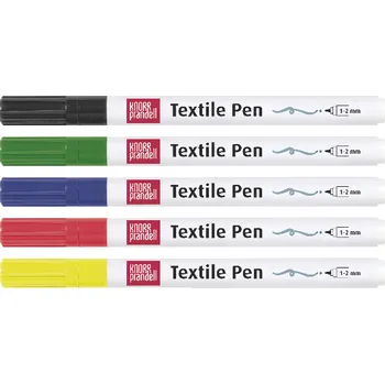 KNORR prandell Textile Pen 1,2 mm 5 ks základní barvy