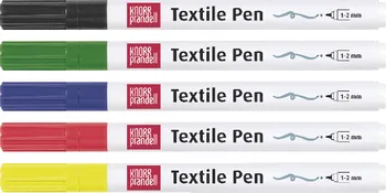 KNORR prandell Textile Pen 1,2 mm 5 ks základní barvy