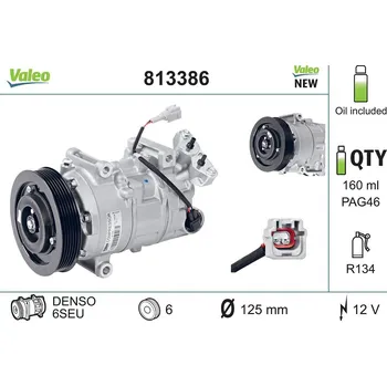 Klimatizace automobilu Kompresor, klimatizace VALEO 813386