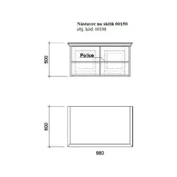 Šatní skříň Nástavec 00198 na dvojdílnou skříň 00150 - doprava zdarma - SLEVA 3% s kodem radost25