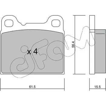 Brzdová destička Sada brzdových destiček, kotoučová brzda CIFAM 822-200-0