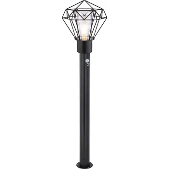 Venkovní osvětlení GLOBO 31357S Venkovní stojací LED lampa s čidlem HORACE, 1xE27, 15W, 100cm, černá