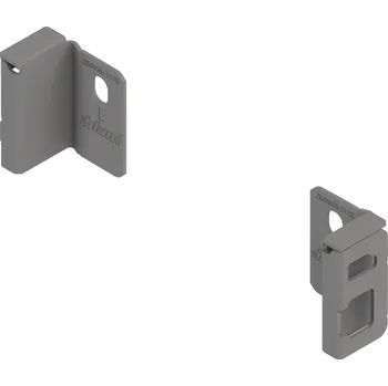 Nábytkové kování BLUM Držák zad Merivobox indium šedá matná L+P Výška zásuvky [mm]: Výška zad "N"