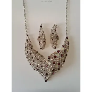 Souprava šperků Štrasová sada šperků s kamínky (Sada šperků ze štrasu)