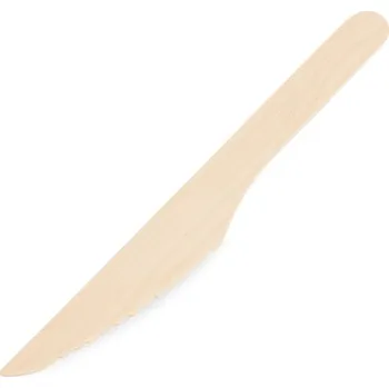 Jednorázové nádobí Nůž dřevěný 16,5cm [10 ks]