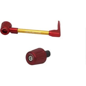 Lever guard ACCOSSATO with gold hose and joint right, aluminium DE004-036-TD-16