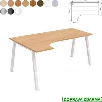 Psací stůl UE A 1800 P Hobis UNI - Stůl pracovní 180 x 120