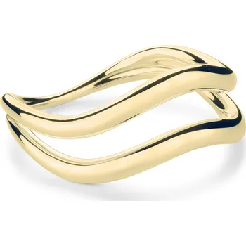 Prsten Manta Lips Ring - dvojitý pozlacený prsten