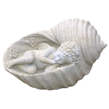 Zahradní dekorace ZahradniDekorace zahradní sochy - Andílek v ulitě, výška 10 cm, 1,1 kg