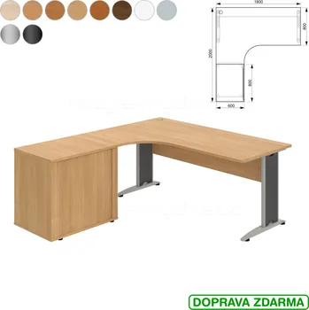 Nábytek CE 1800 60 HR P Hobis Cross - Stůl se skříňkou