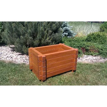 Květináč ZahradniDekorace Zahradní květináč KLASIK 60x90 dřevěný dubový