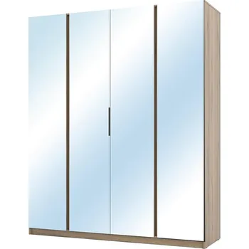 Šatní skříň Šatní skříň KAJA 4LU | 200 cm | se zrcadly | VYSOKÁ | evoke