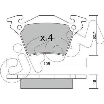Brzdová destička Sada brzdových destiček, kotoučová brzda CIFAM 822-574-0