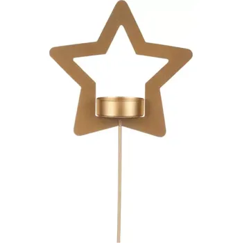 Svícen Svícen kovový - zápich CP151098-ZLATA - SLEVA 3% s kodem radost25