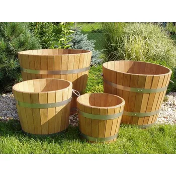 Zahradní dekorace ZahradniDekorace Venkovní květináč dubový - vědro pr.800x700