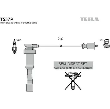 Zapalovací kabel Sada kabelů pro zapalování TESLA T537P