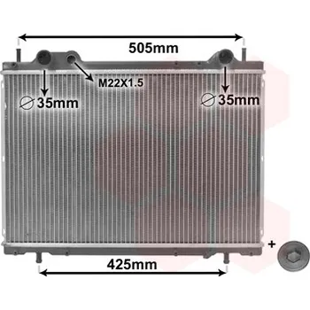 Chladič motoru Chladič, chlazení motoru VAN WEZEL 17002185