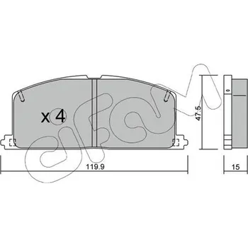 Brzdová destička Sada brzdových destiček, kotoučová brzda CIFAM 822-108-0