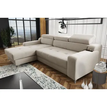 Obývací stěna Sedací souprava Darina Premium L bílá káva