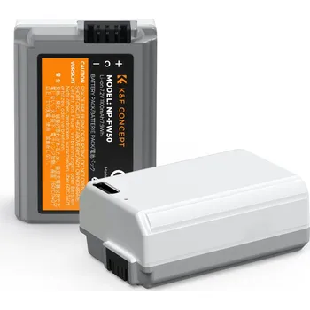 K&F CONCEPT NP-FW50 1100mAh, Type C Mount Direct Camera Battery, *2pcs