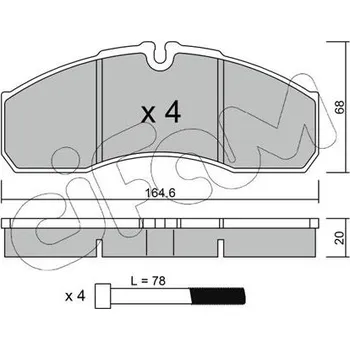Auto-moto Sada brzdových destiček, kotoučová brzda CIFAM 822-578-0