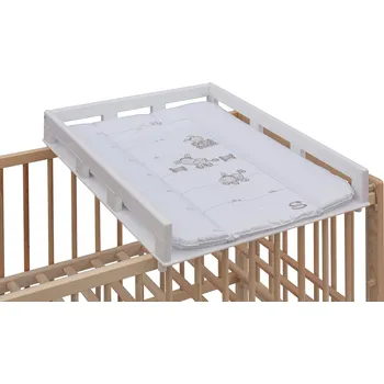 přebalovací pult a komoda Přebalovací pult OGY Scarlett na postýlku - bílý - s přebalovací podložkou Oslík - bílá