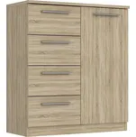 Komoda ZENOBI 1D4S š.79 cm, dub sonoma