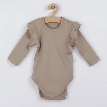 Kojenecké body s dlouhým rukávem Nicol Ella béžové 74 (6-9m)