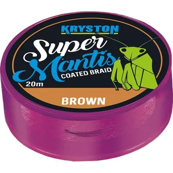 Kryston potahovaná návazcová šňůrka Super Mantis Brown 20m 15lb
