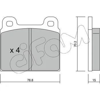 Brzdová destička Sada brzdových destiček, kotoučová brzda CIFAM 822-078-1
