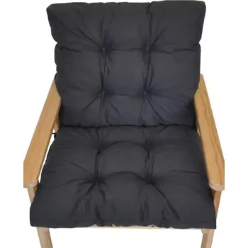 Podsedák Polstr na křeslo s nízkým opěradlem - tmavě šedý melír - SLEVA 3% s kodem radost25