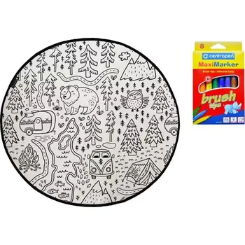 Koberec Vybarvovací látkový koberec camping - SLEVA 3% s kodem radost25