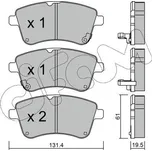 Sada brzdových destiček, kotoučová brzda CIFAM 822-913-0