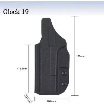 Sportovní střelba Glock 19 pro praváka - vnitřní kydex, A 133G19PA