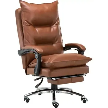 Kancelářské křeslo s podnoží DRAKE - ekokůže hnědá - SLEVA 3% s kodem radost25