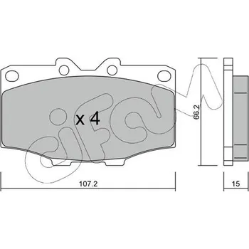 Brzdová destička Sada brzdových destiček, kotoučová brzda CIFAM 822-109-0